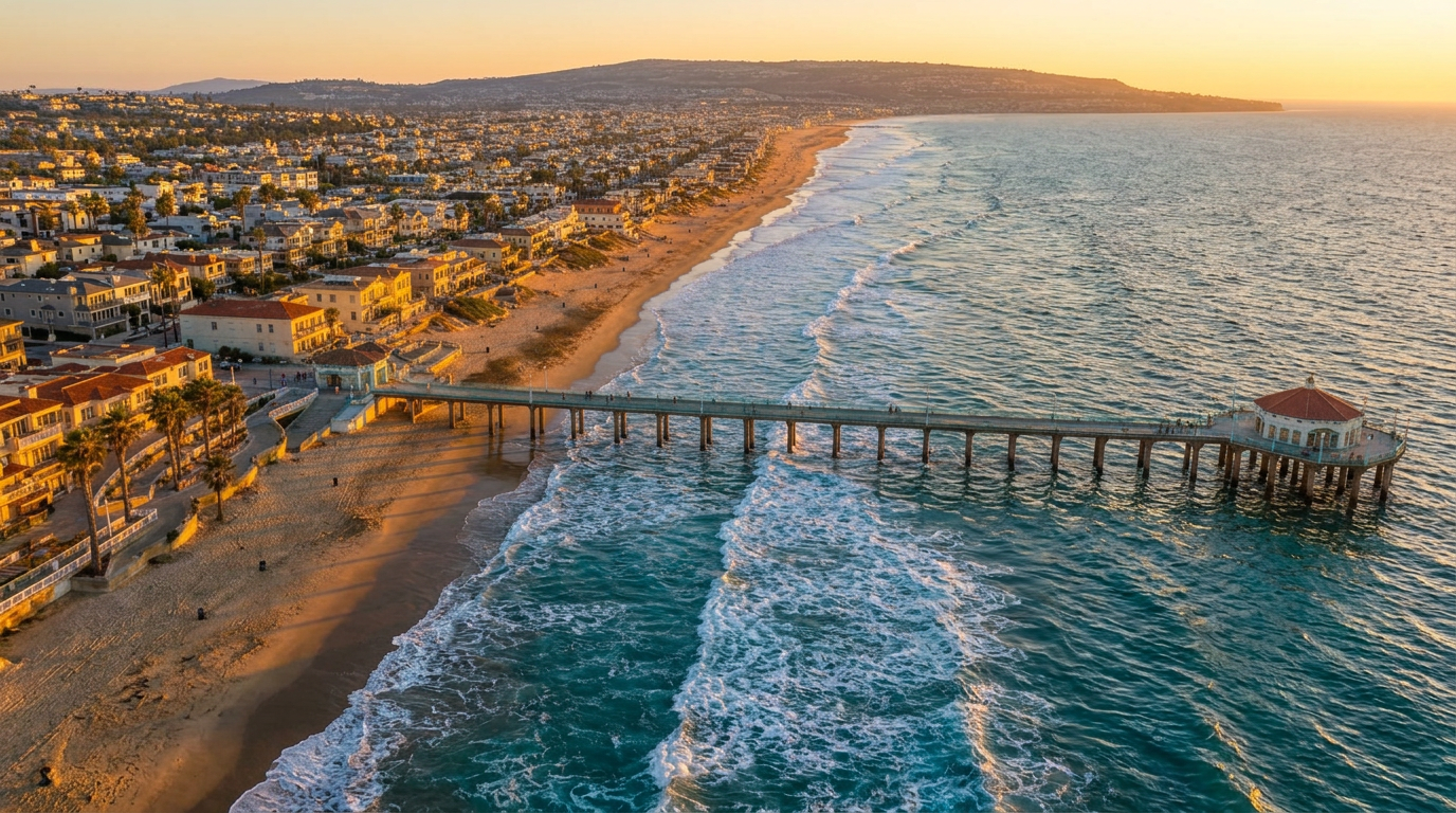 Manhattan Beach Pier at sunset